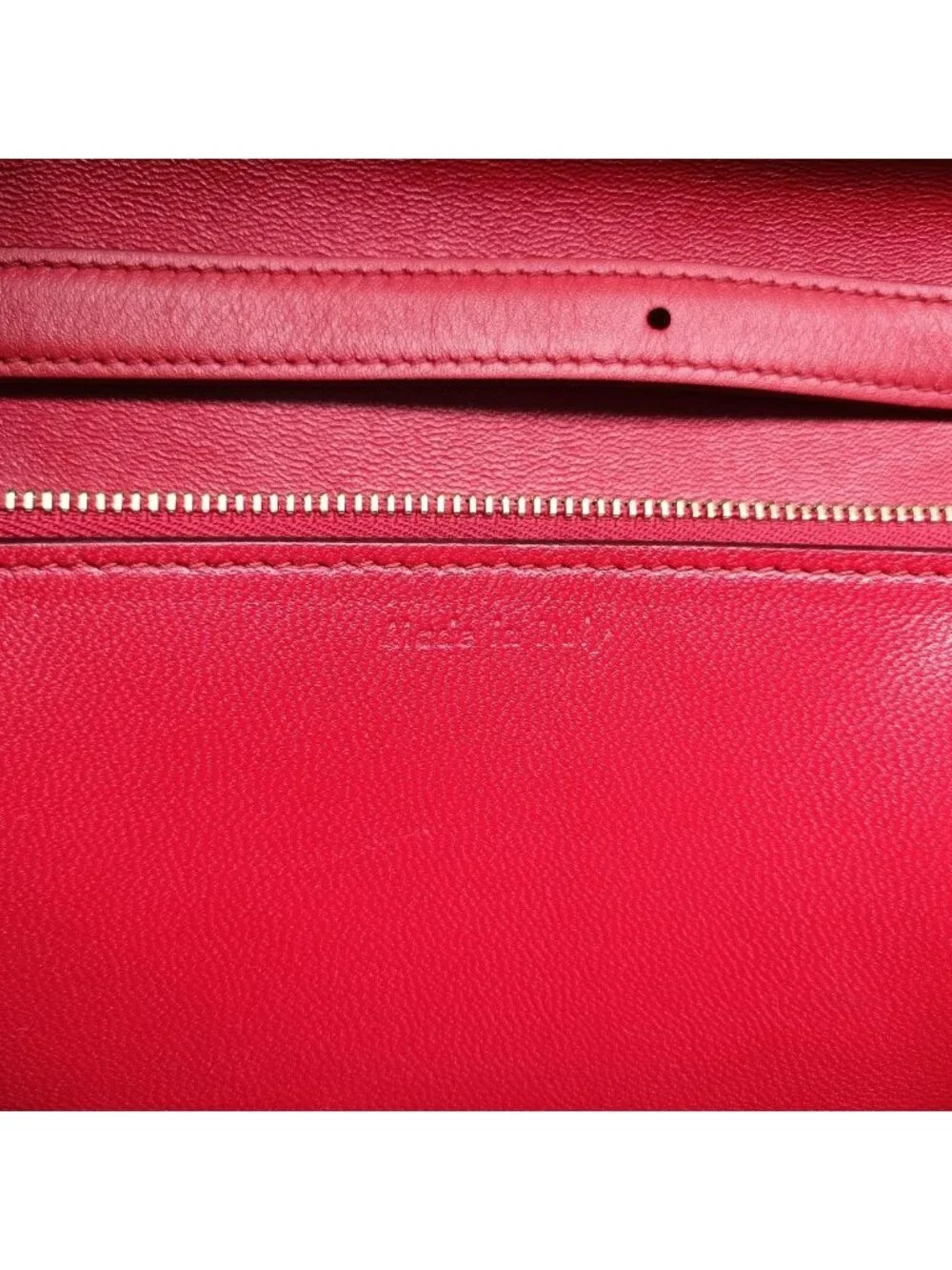 Celine Classic Box Red Leather Shoulder